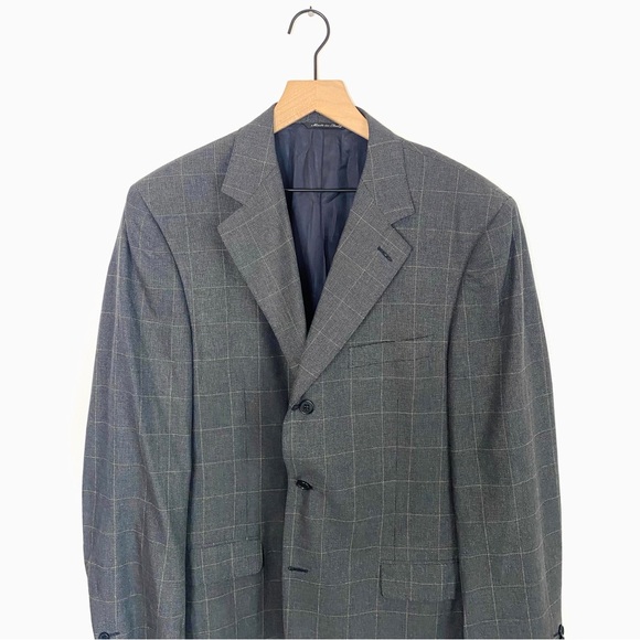 Canali Textured Windowpane Sport Jacket 42L - Picture 8 of 12